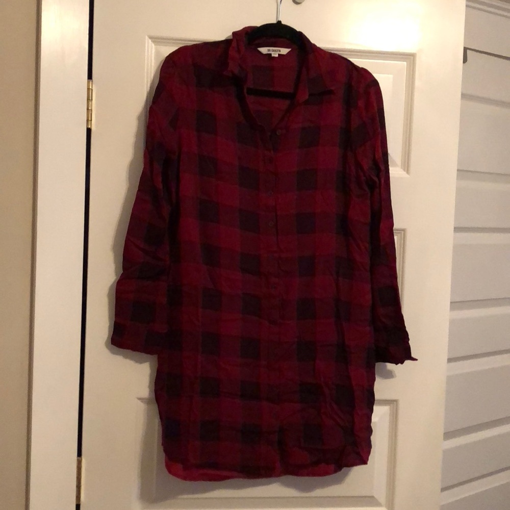 B.B. Dakota button down buffalo plaid dress/tunic